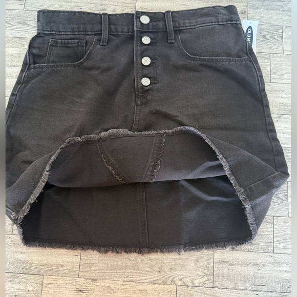 Old Navy Black Jean Skirt (Girls size 14) with adjustable waist NWT - Picture 6 of 7
